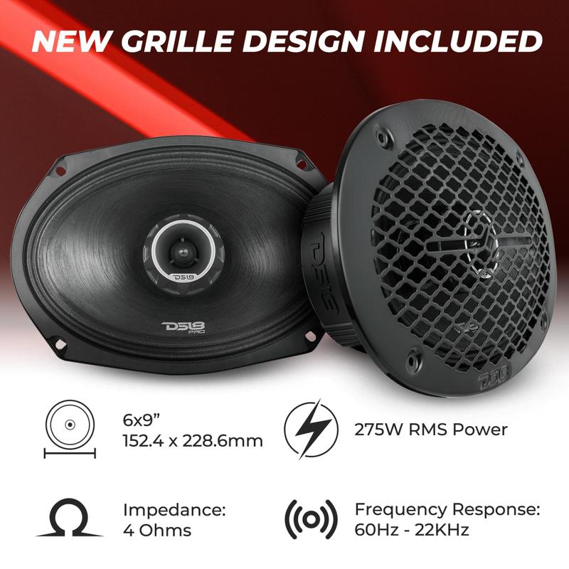 Alto-falante coaxial de médio porte DS18 PRO-ZT Pro 6x9 com